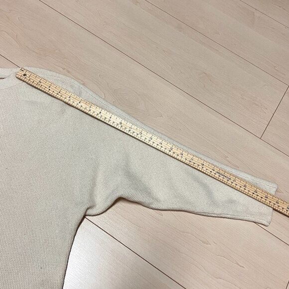 Babaton Aritzia Avery Cashmere Batwing Sweater Sz S Ivory - Picture 10 of 12